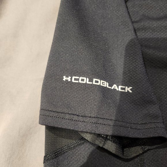 Under Armour Coldblack Heat Gear Short Sleeve 3/4 Zip Shirt - Picture 3 of 4